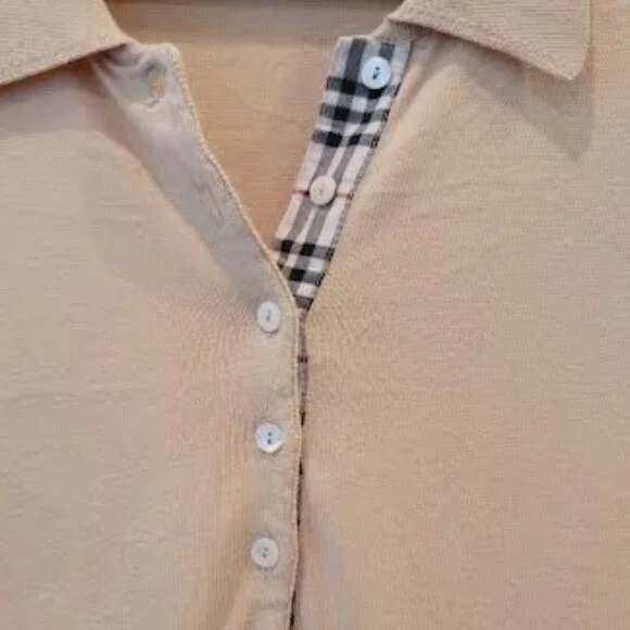 Vintage Burberry Polo Relax Loose Fit Knit Sweater - Picture 3 of 7